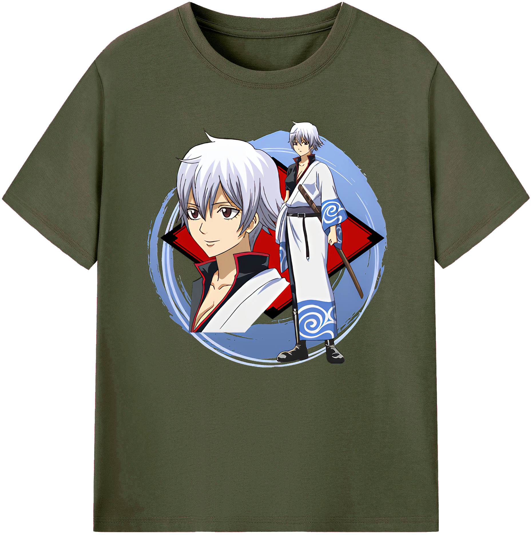 （画像用） ぎんたま 坂田銀時（さかたぎんとき） 神楽 志村新八（しむら しんぱち） GINTAMA Sakata Gintoki Kagura Shimura Shinpachi 綿100％ メンズ半袖Tシャツ｜肌触りやわらか＆通気性